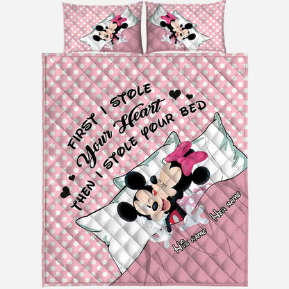 First I Stole Your Heart - Personalized Mouse Quilt Set