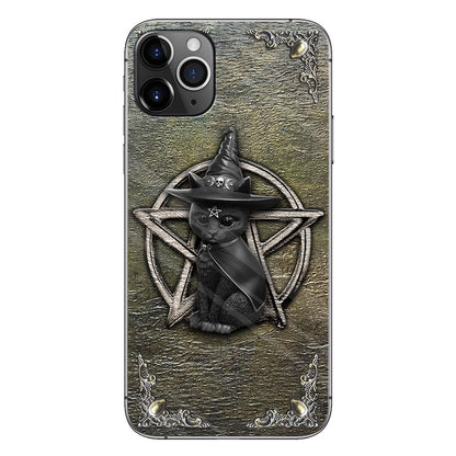 Mystical Witch - Personalized Halloween Black Cat Phone Case With 3D Pattern Print