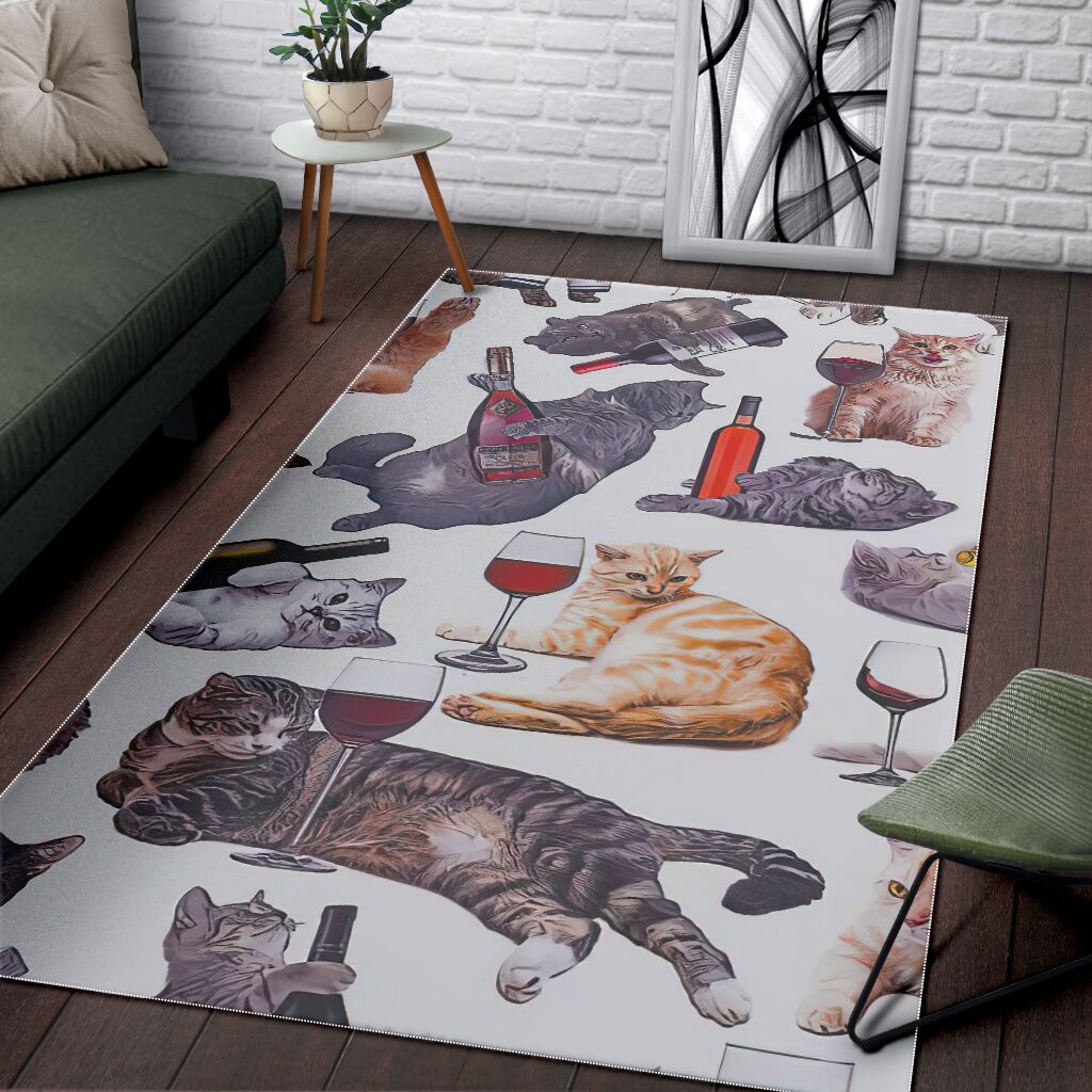 Cats And Wines Cat Rug 0622