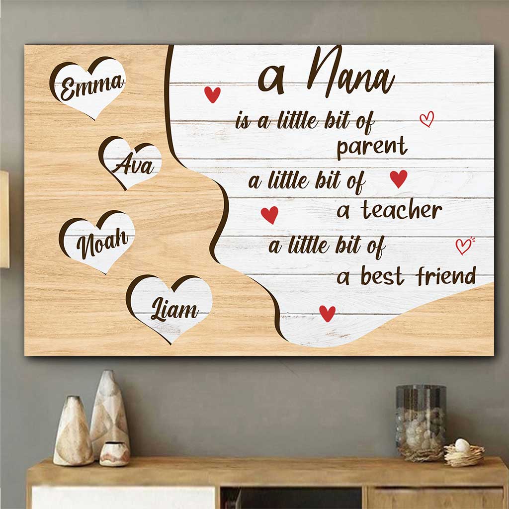 A Little Bit Of A Best Friend - Personalized Grandma Poster