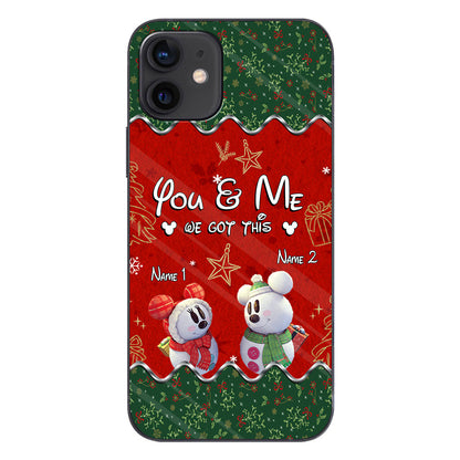 You & Me - Personalized Christmas Mouse Phone Case