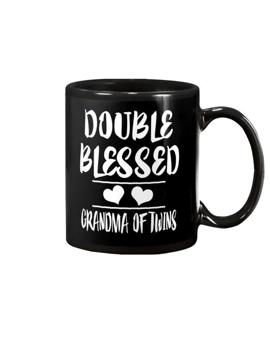 Double Blessed Grandma Of Twins Grandmother Gift - Grandma Mug 0921
