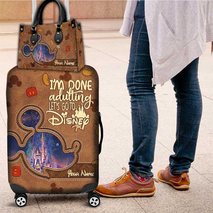 I'm Done Adulting Magic Mouse Ears - Personalized Mouse Leather Handbag & Luggage Cover