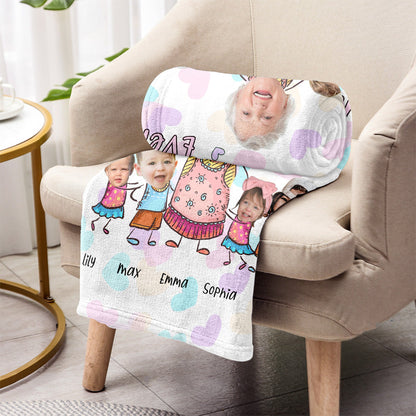 Best Grandma Ever - Personalized Mother's Day Grandma Blanket