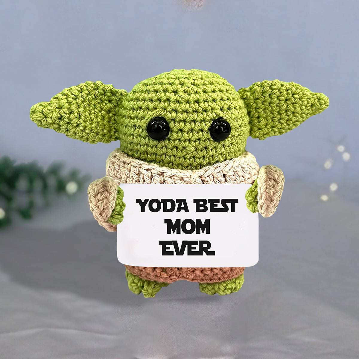 Best Mom / Dad / Grandma / Granpa / Aunt / Uncle / Sister / Brother Ever - Personalized The Force Hand Knitted Figurine