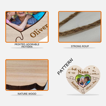 Best Nana Ever - Personalized Mother's Day Grandma Wood Sign