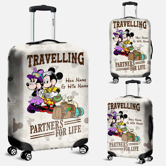 I'm Your No Returns Or Refunds - Personalized Mouse Luggage Cover With  Leather Pattern Print