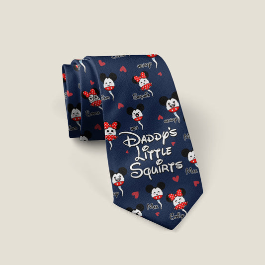 Daddy 's Little Squirts - Personalized Mouse Necktie