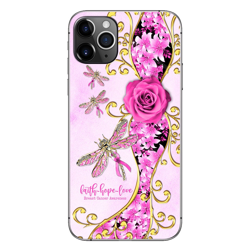 Faith Hope Love Breast Cancer Awareness Phone Case
