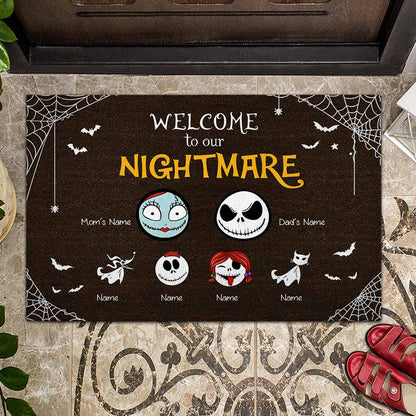 Welcome To Our Nightmare - Personalized Doormat 102021