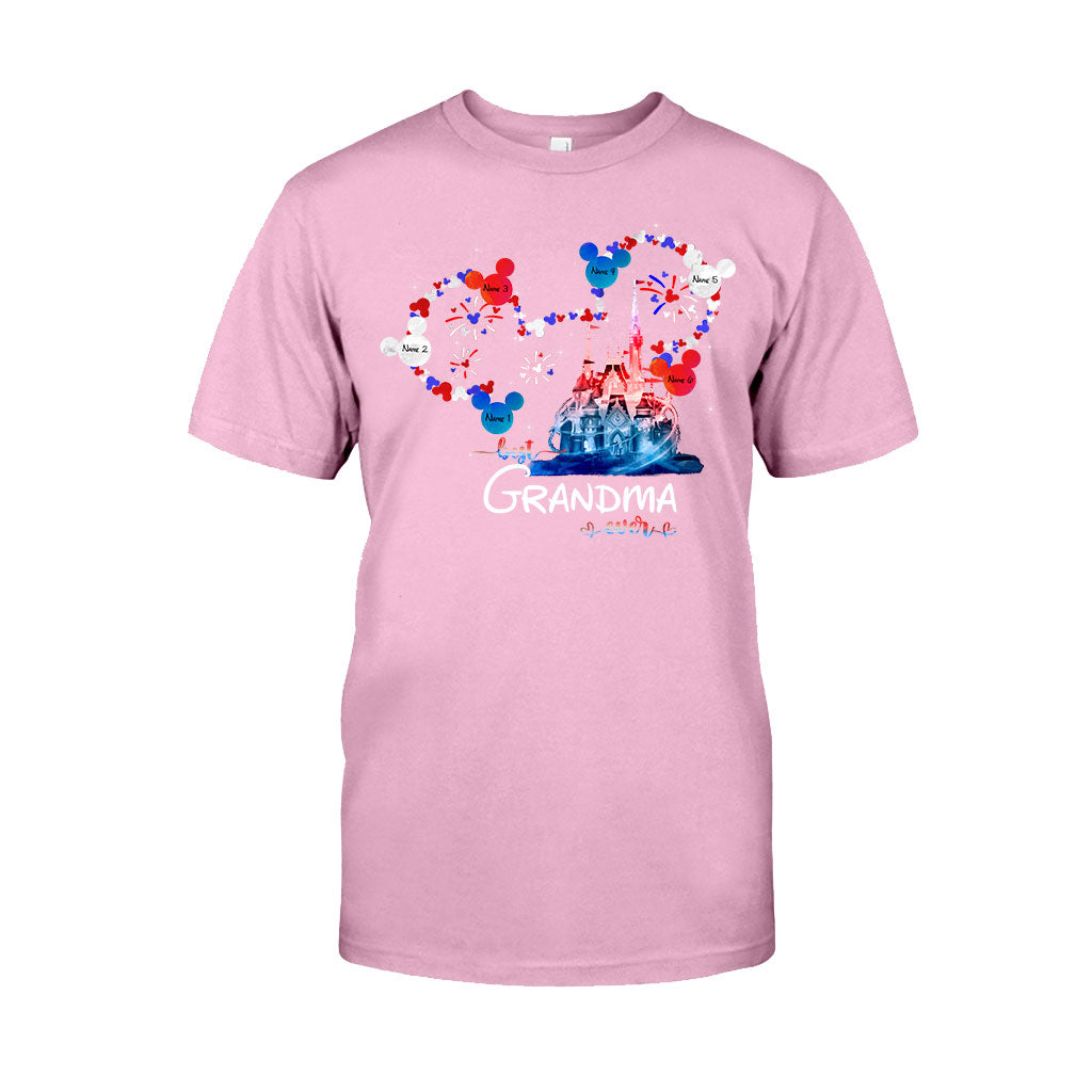 Best Grandma Ever - Personalized Independence Day Mouse T-shirt and Hoodie