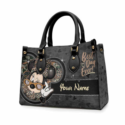 Best Day Ever Mouse Ears - Personalized Leather Handbag