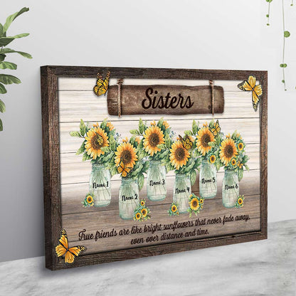 Sunflower Friendship - Personalized Bestie Poster