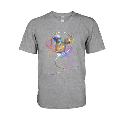 50 Years Mouse Ear Balloon EARidescent - Personalized T-shirt and Hoodie