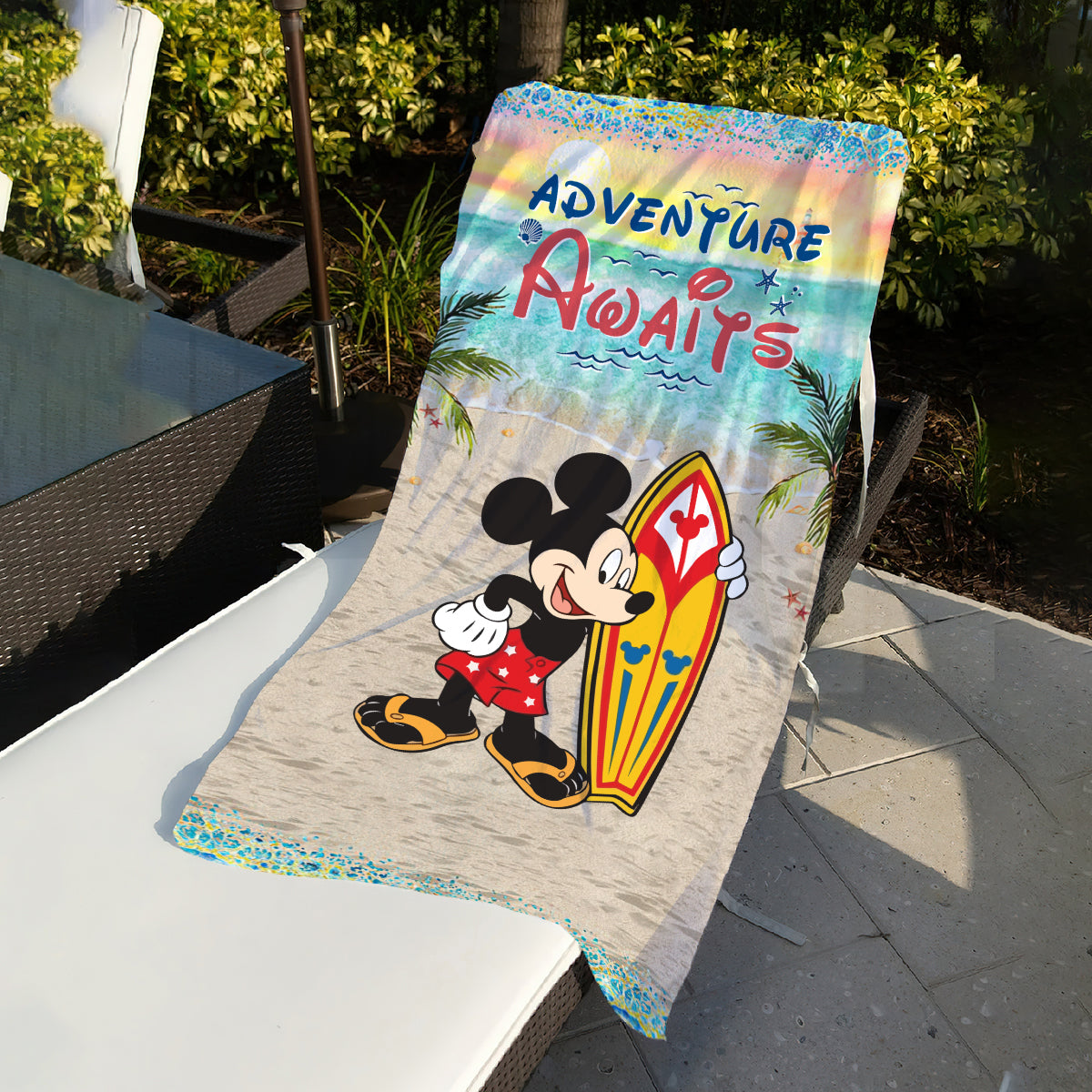 Summer Is Calling - Personalized Mouse Beach Towel