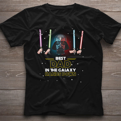 Best Dad In The Galaxy - Personalized The Force T-shirt and Hoodie