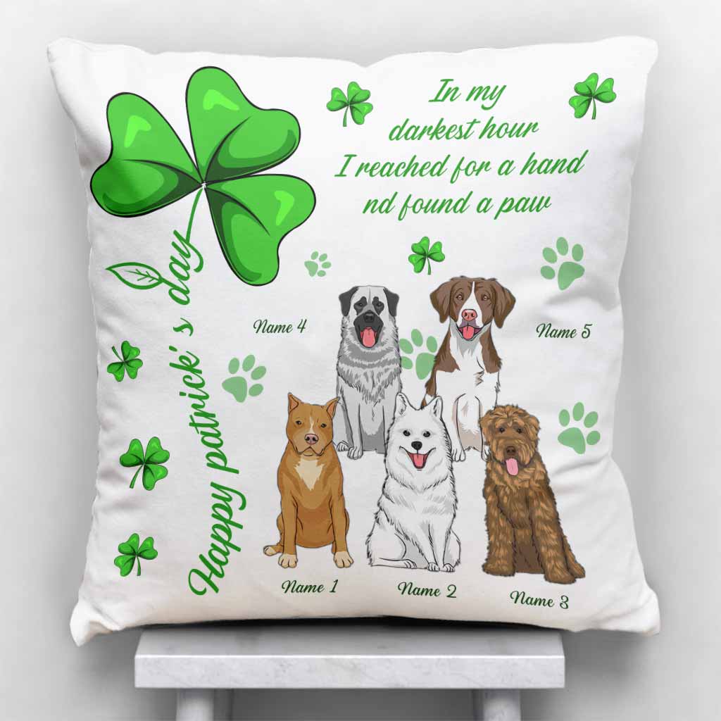 Irish Dog Is My Lucky Charm - Personalized Patrick's Day Throw Pillow