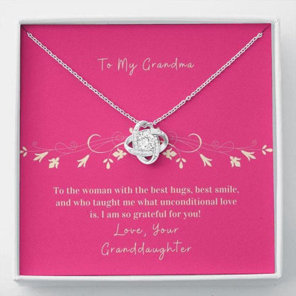 To Grandmother From Granddaughter Forever Grateful - Grandma Love Knot Necklace 0921