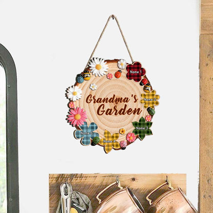 Grandma's Garden - Personalized Wood Sign
