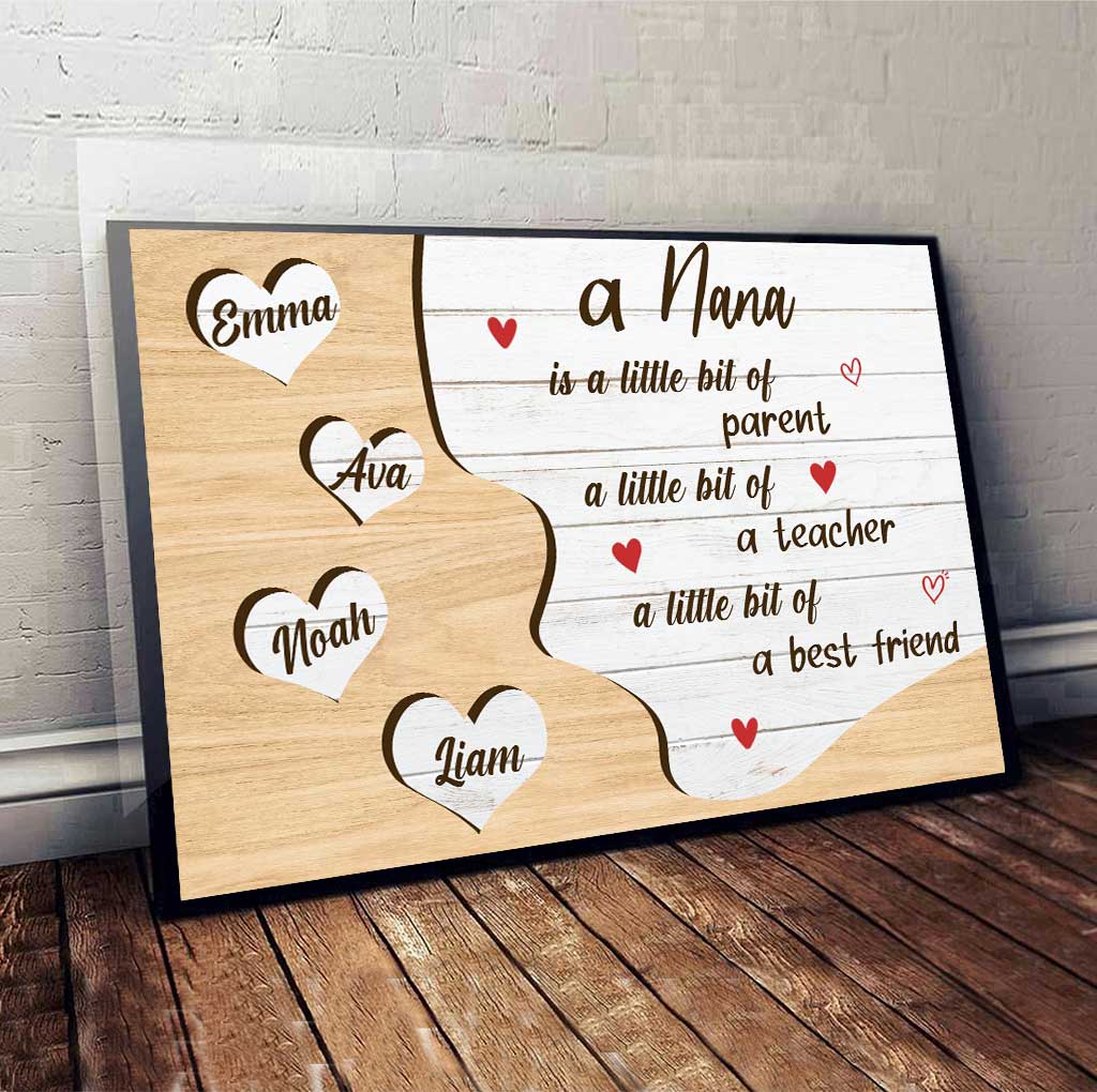 A Little Bit Of A Best Friend - Personalized Grandma Poster