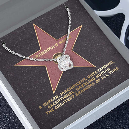 Grandma Walk Of Fame - Personalized Mother's Day Love Knot Necklace