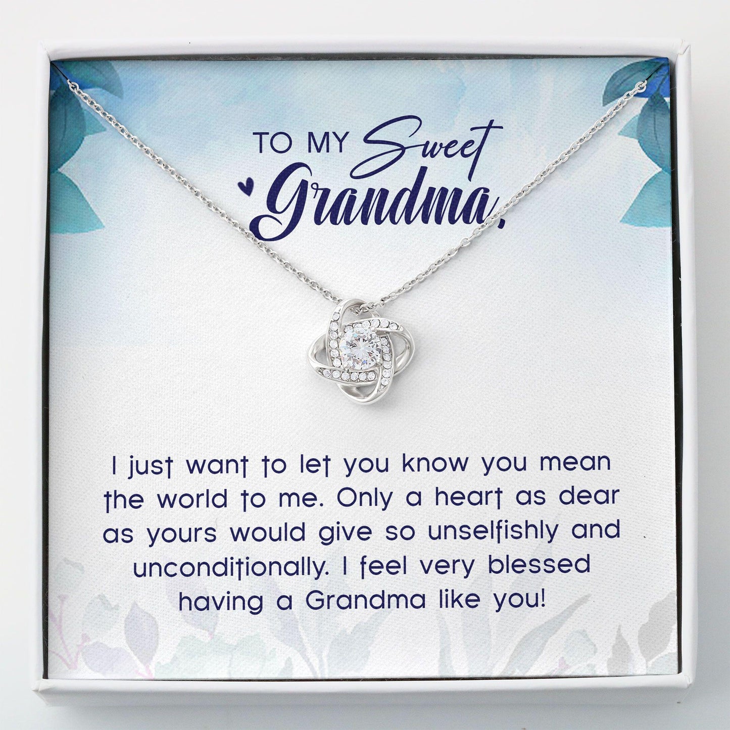 Sweet Grandma Jewelry Gift Grandma Gift - Grandma Love Knot Necklace 0921