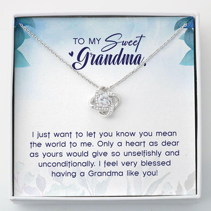 Sweet Grandma Jewelry Gift Grandma Gift - Grandma Love Knot Necklace 0921