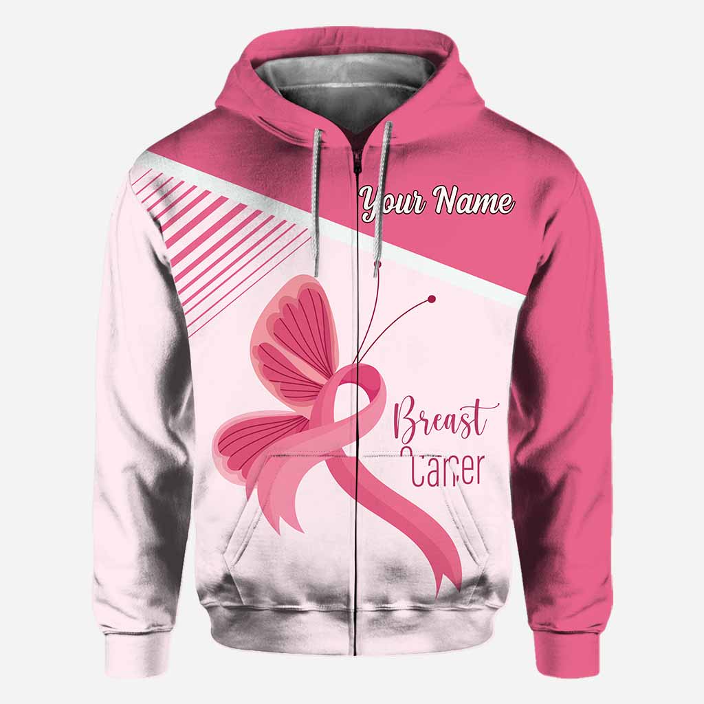 We Wear Pink in October - Personalized Breast Cancer Awareness All Over T-shirt and Hoodie