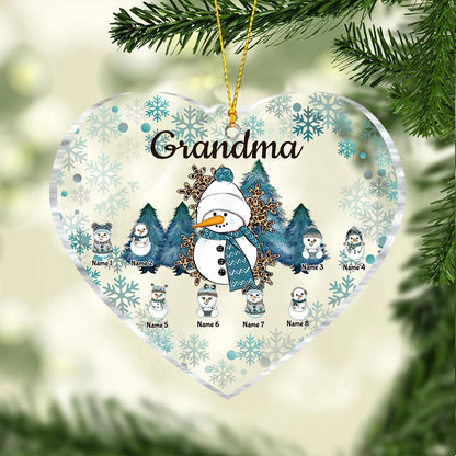 Grandma - Personalized Christmas Transparent Ornament