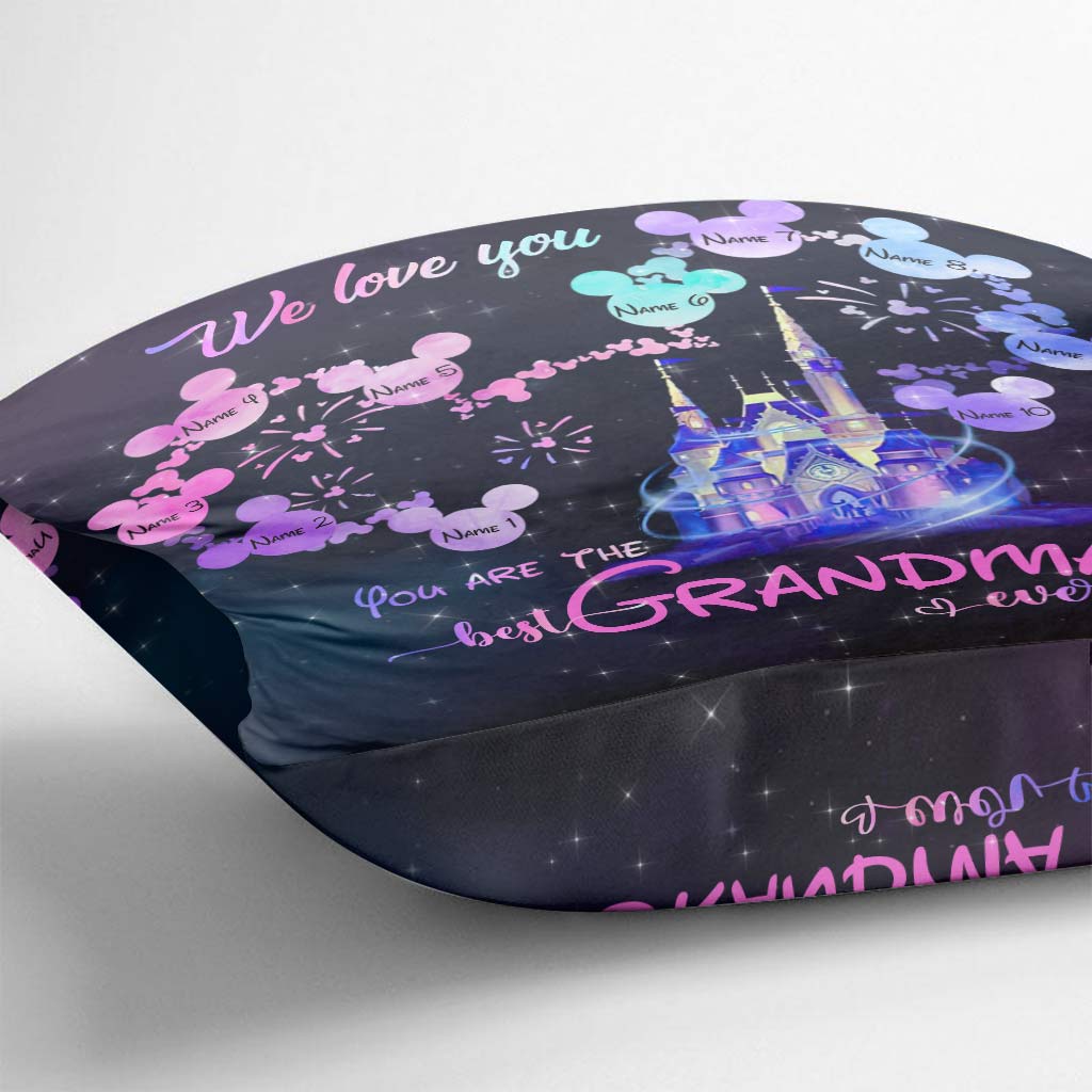 Best Grandma Ever - Personalized Mother's Day Mouse Throw Pillow