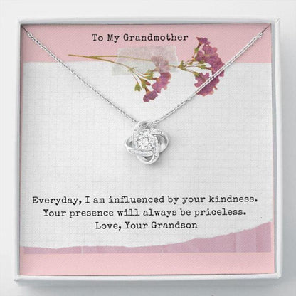 To Grandmother From Grandson - Grandma Love Knot Necklace 0921