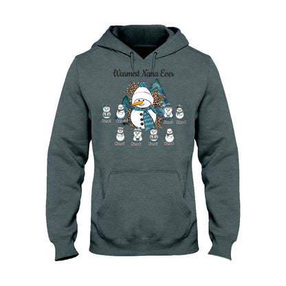 Warmest Grandma Ever - Personalized Christmas  T-shirt and Hoodie