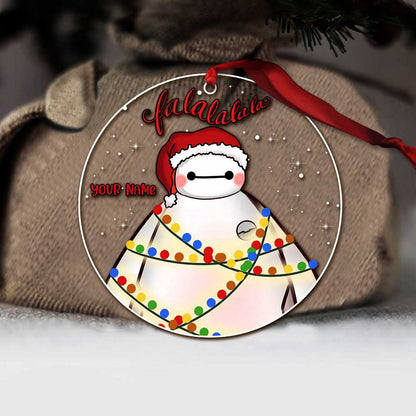 Falalalala - Personalized Christmas Mouse Transparent Ornament