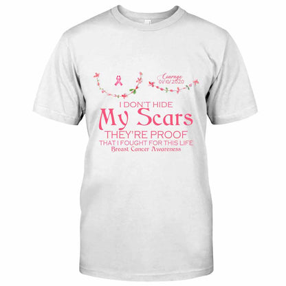 Breast Cancer Awareness Scars - Personalized T-shirt and Hoodie