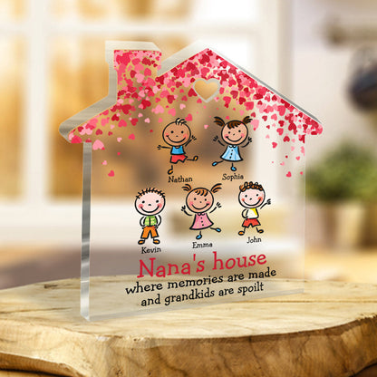 Nana's House - Personalized Mother's day Grandma Custom Shaped Acrylic Plaque