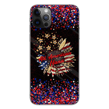Nana's Flower - Personalized Independence Day Grandma Phone Case