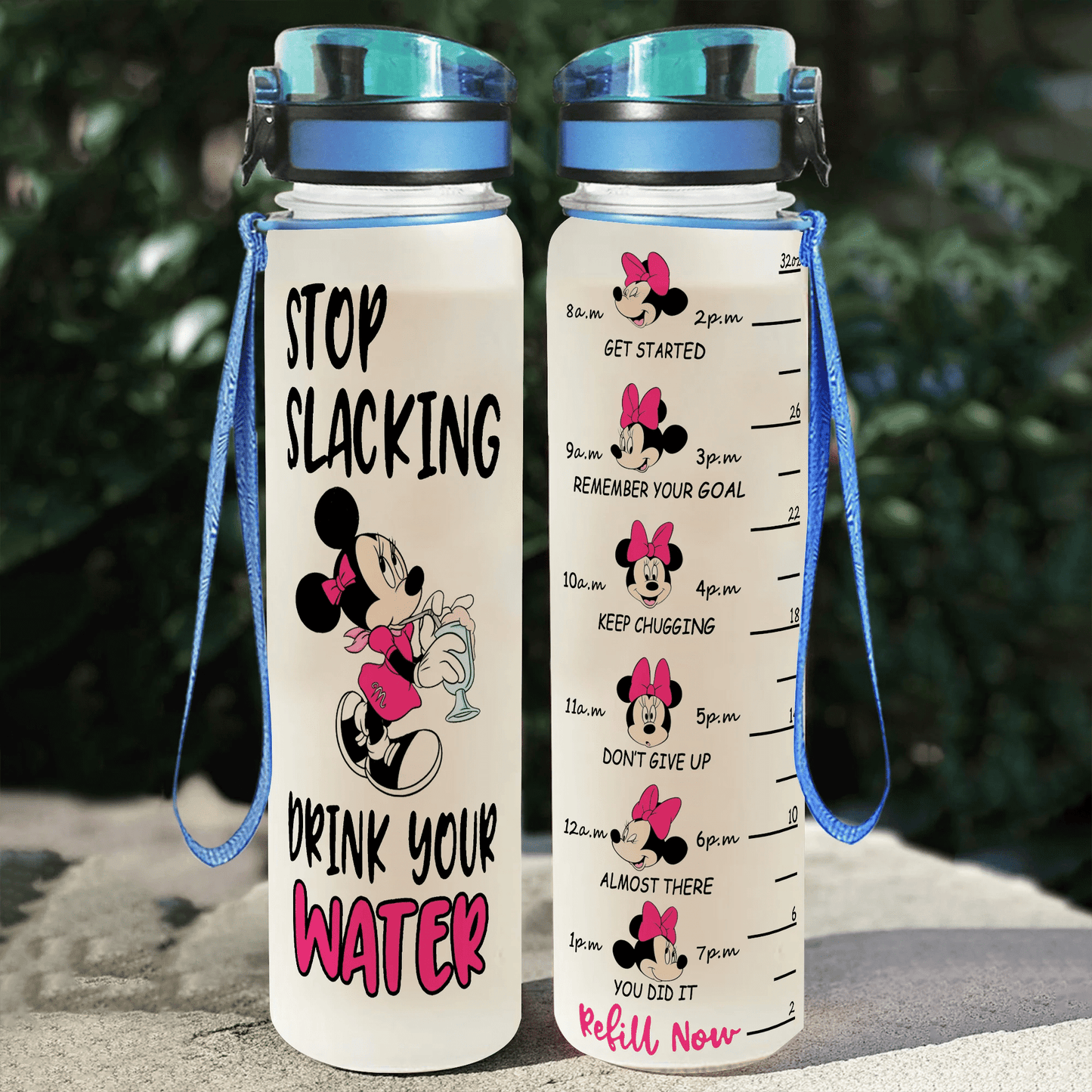 Stop Slacking Drink Your Water Mouse Water Tracker Bottle 0823