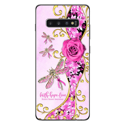 Faith Hope Love Breast Cancer Awareness Phone Case