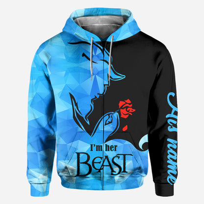 His Beauty Her Beast - Personalized Couple Hoodies