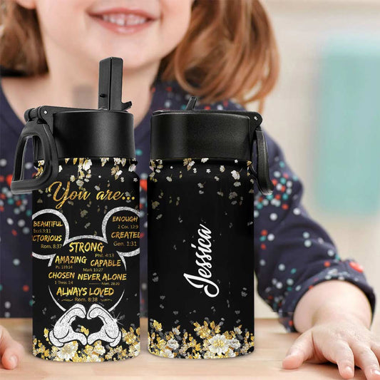 You Are - Personalized Mouse Kids Water Bottle