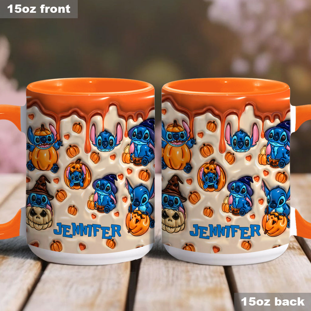 Ohana Orange Halloween Vibe - Personalized Ohana Accent Mug