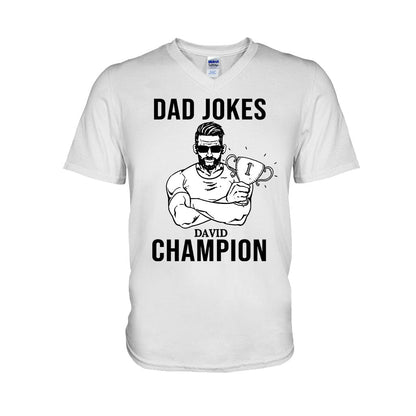 Dad Jokes Champion - Personalized Father's Day T-shirt and Hoodie