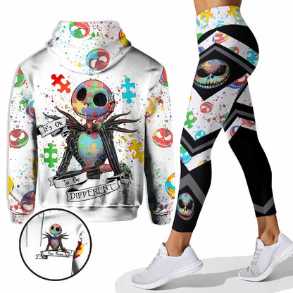 It's Ok To Be Different - Personalized Autism Awareness Hoodie And Leggings