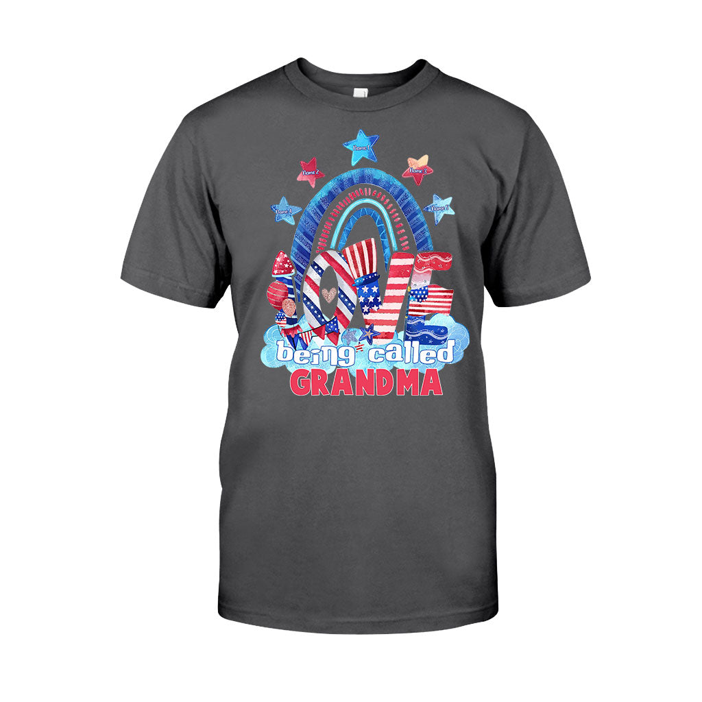 Love Being Called Grandma - Personalized Independence Day T-shirt and Hoodie