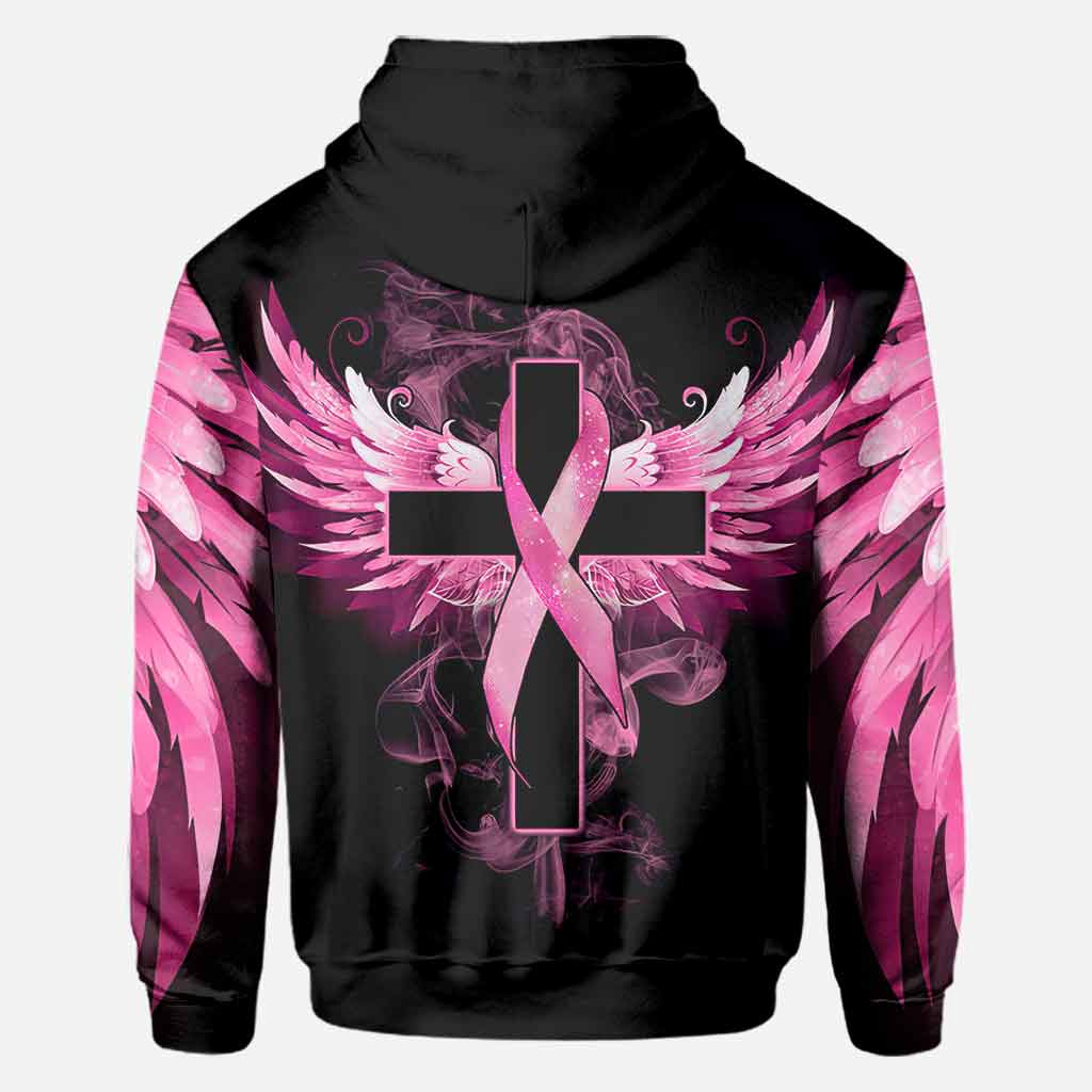 Breast Cancer True Cross Wings Breast Cancer Awareness All Over T-shirt and Hoodie