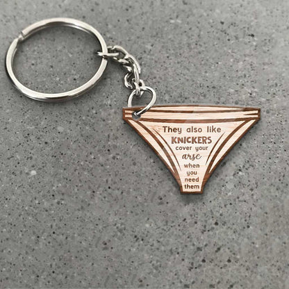 They Also Like Knickers - Personalized Bestie Keychain (Printed On Both Sides)