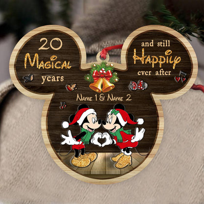 Magical Years - Personalized Christmas Mouse Ornament (Printed On Both Sides)