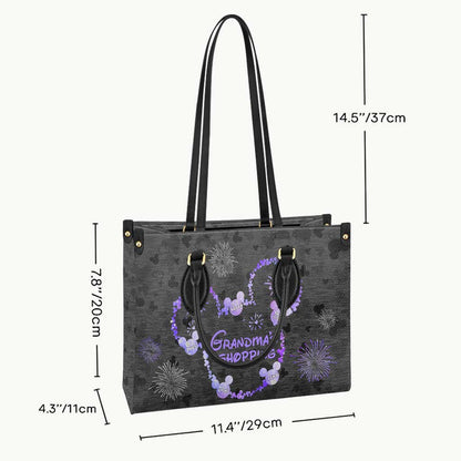 Grandma's Shopping - Personalized Mother's Day Grandma Leather Handbag