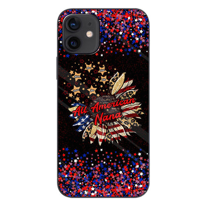 Nana's Flower - Personalized Independence Day Grandma Phone Case