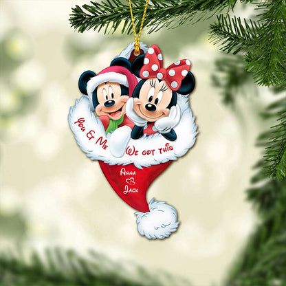 I'm Yours - Personalized Christmas Mouse Ornament (Printed On Both Sides)